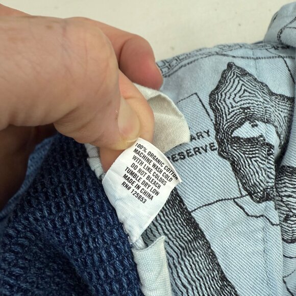 Taylor Stitch Après Blue Organic Cotton Drawstring Elastic Jogger Pant Men Large - Picture 6 of 10